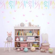 Adesivo de Parede Infantil Raminhos Caídos - Cor candy