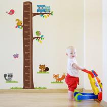 Adesivo de Parede Infantil Régua Árvore, Corujas e Pássar Adesivo de Parede Infantil Régua Árvore, Corujas e Pássar