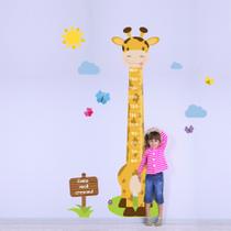 Adesivo de Parede Infantil Régua Girafa e Borboletas - Quartinhos
