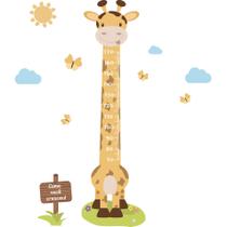 Adesivo de Parede Infantil Régua Girafa e Borboletas Adesivo de Parede Infantil Régua Girafa e Borboletas