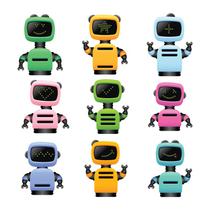 Adesivo de Parede Infantil Robôs Quarto Criança Menino - 071ir