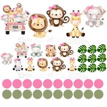 Adesivo De Parede Infantil Safari Floresta - Kit Safari