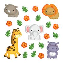 Adesivo de Parede Infantil Safari Quarto Criança Bebe - 146ir