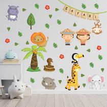 Adesivo de Parede Infantil Safari Quarto Criança Bebe 587adn