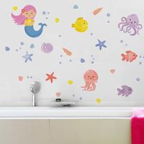 Adesivo de Parede Infantil Sereia Adesivo de Parede Infantil Sereia