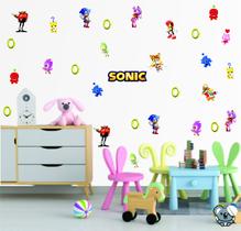 Adesivo De Parede Infantil Sonic Miniaturas Kit Baby Gamer Adesivo De Parede Infantil Sonic Miniaturas Kit Baby Gamer