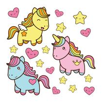 Adesivo de Parede Infantil Unicórnio Quarto Menina Bebe - 187ir Adesivo de Parede Infantil Unicórnio Quarto Menina Bebe - 187ir