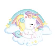 Adesivo de Parede Infantil Unicórnio Quarto Menina Bebe - 206ir