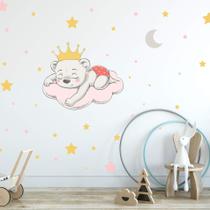 Adesivo de Parede Infantil Ursinha Princesa Para Quarto de Bebê