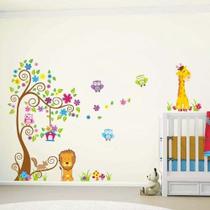 Adesivo de Parede Infantil Zoo Arvore Animais 006