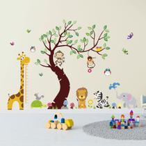 Adesivo De Parede Infantil Zoo Safari Girafa Regua De Altura II