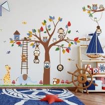 Adesivo De Parede Infantil Zoo Safari Quarto De Meninos 005.1