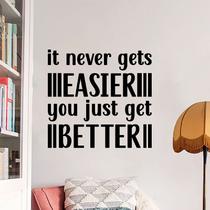 Adesivo de parede It Never Gets Easier Motivational Quote 30x30cm Adesivo de parede It Never Gets Easier Motivational Quote 30x30cm