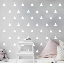 Adesivo De Parede - Kit Com 125 Triângulos 5cmx5cm Branco Adesivo De Parede - Kit Com 125 Triângulos 5cmx5cm Branco