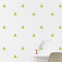 Adesivo De Parede - Kit Com 50 Triângulos 5cmx5cm Verde abacate