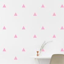 Adesivo De Parede - Kit Com 75 Triângulos 5cmx5cm Rosa Adesivo De Parede - Kit Com 75 Triângulos 5cmx5cm Rosa