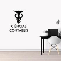 Adesivo de Parede Logo Profissão Ciências Contábeis Preto
