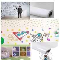 Adesivo De Parede Lousa Quadro Branco Papel Para Escrever 2 Metros Decorativo De Atividades