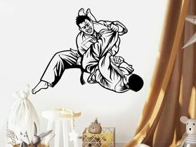 Adesivo De Parede Luta Academia Jiu-jitsu Tatame Competição