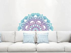 adesivo de parede mandala cabeceira de cama sofá aquarela quarto sala adesivo de parede mandala cabeceira de cama sofá aquarela quarto sala