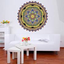 Adesivo De Parede Mandala Colorida 74-Eg 100X100Cm