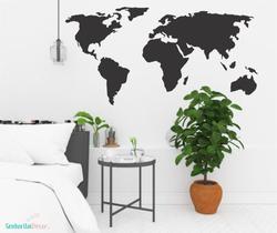 adesivo de parede mapa mundi países atlas decoração