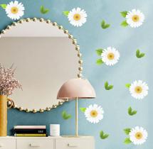 Adesivo de Parede Margaridas Flores Decoração Quarto Sala