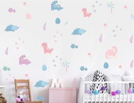 Adesivo de Parede Menina Dinossauro - Decoração Criativa