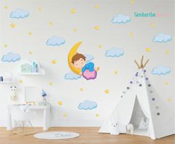 adesivo de parede meninos lua almofadinha adesivo de parede meninos lua almofadinha