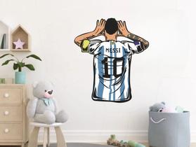 Adesivo de Parede Messi Jogador de Futebol Argentina Seleção Adesivo de Parede Messi Jogador de Futebol Argentina Seleção