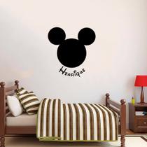 Adesivo de Parede Mickey Nome Personalizado