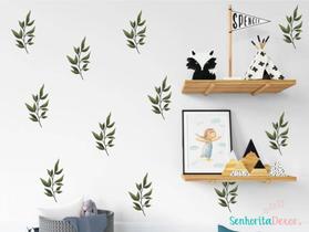adesivo de parede mini folhas florais decoração quarto sala adesivo de parede mini folhas florais decoração quarto sala