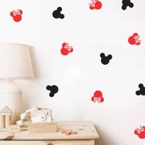 adesivo de parede minnie e mickey miniaturas decoração quarto infantil