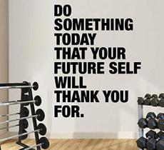 Adesivo de parede Motivational Quote Inspirational Fitness 43x56cm Adesivo de parede Motivational Quote Inspirational Fitness 43x56cm