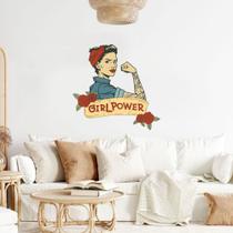 Adesivo de parede mulher força feminista foto clássica