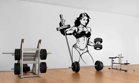 Adesivo de Parede Musculação