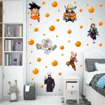 Adesivo De Parede Naruto Dragon Ball Kuririn Anime Manga