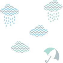 Adesivo de Parede Nuvens Chevron Amarelo Adesivo de Parede Nuvens Chevron Amarelo