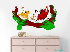 adesivo de parede o rei leão desenho infantil