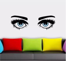 Adesivo De Parede Olhos Azuis Salão Beleza Adesivo De Parede Olhos Azuis Salão Beleza