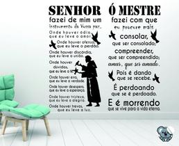 Adesivo De Parede Oração de São Francisco de Assis Completa