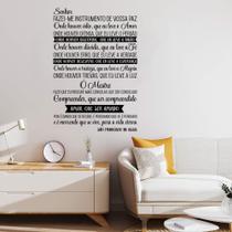 Adesivo de Parede Oração de São Francisco de Assis Completa Decoração