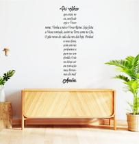 Adesivo de Parede Oração do Pai Nosso em Forma de Cruz