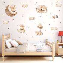 adesivo de parede ovelhas cute baby balão nuvens estrelas boho quarto infantil berçário adesivo de parede ovelhas cute baby balão nuvens estrelas boho quarto infantil berçário