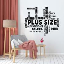 Adesivo de Parede Palavras Motivação Plus Size Recepção Loja Clínica Estética