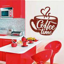 Adesivo De Parede Para Cozinha Hora Do Café Coffe Es 75X75Cm