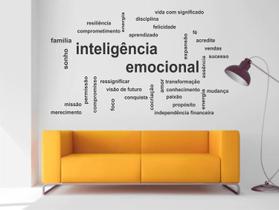 Adesivo de Parede Para Empresas Frase Inteligência Emocional