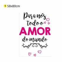Adesivo de Parede Para Nós Todo o Amor 58x80 quarto Adesivo de Parede Para Nós Todo o Amor 58x80 quarto