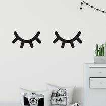 Adesivo de Parede para Quarto Cílios Olhinhos Fechados 19cm