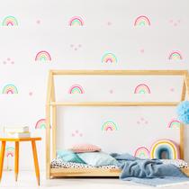 Adesivo de Parede para Quarto de Menina Arco-Iris Cobre 3m²